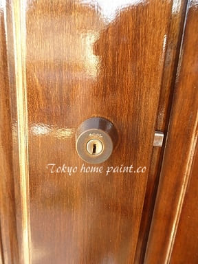 玄関ドア再塗装.18