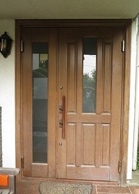 木製玄関ドア塗装練馬区1