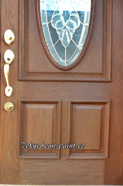 スウェーデン玄関ドア塗装と補修14