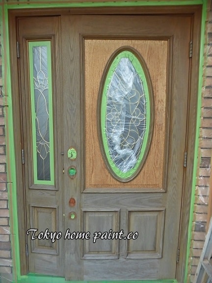 スウェーデン玄関ドア塗装と補修7