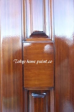 木製ヤマハ玄関ドア塗装14