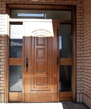 埼玉県ヤマハ玄関ドア塗装工事前