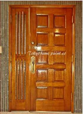 ヤマハの玄関ドア再塗装15