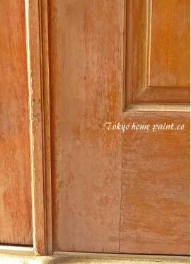 ヤマハの玄関ドア再塗装2