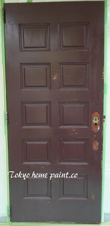 ヤマハ玄関ドア塗装、浦安市、工事前