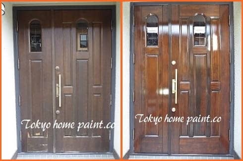 玄関ドア塗装町田