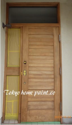 ヤマハ玄関ドアの塗装3.4