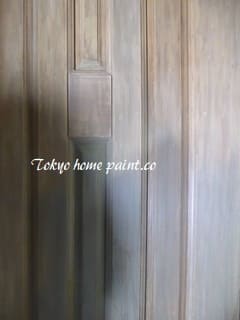 木製ヤマハ玄関ドア塗装9