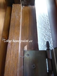 木製ヤマハ玄関ドア塗装7