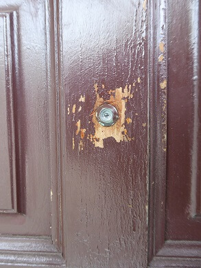 木製玄関ドア塗装、千葉県2