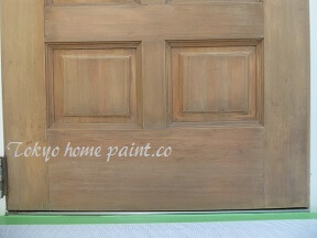 木製玄関ドア塗装、千葉県8