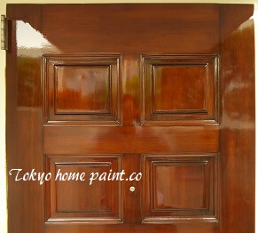 木製玄関ドア塗装、千葉県10